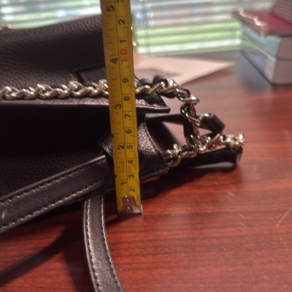 Michael Kors Black Leather Chain Tote Bag - Picture 11 of 16